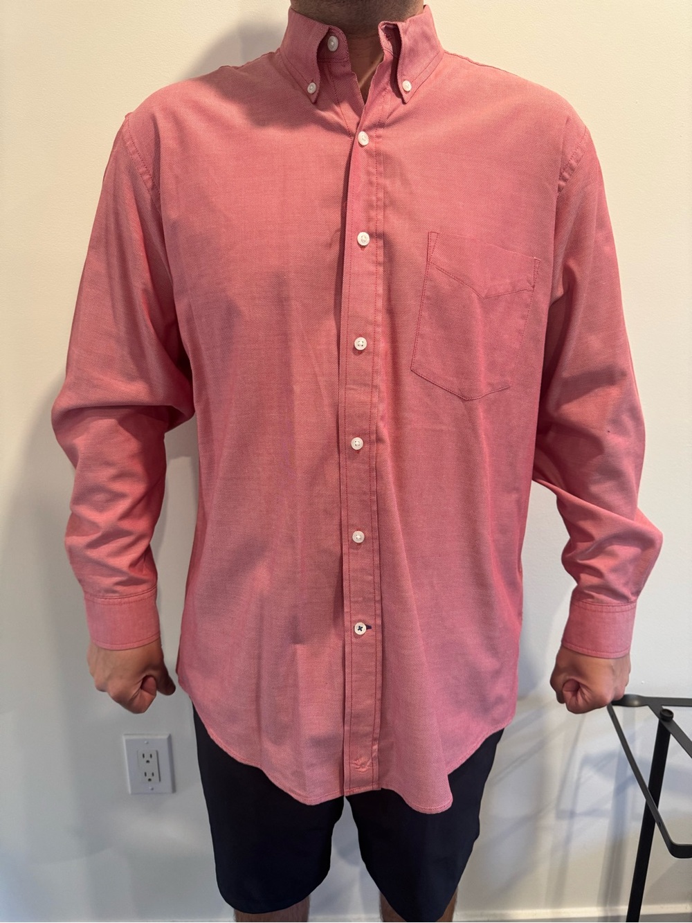 Club Room Coral Pink Button-Down Shirt